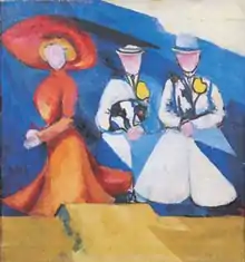 Portrait de trois femmes (1909-1910), huile sur toile