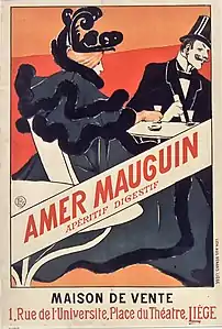 Amer Mauguin, 1896 (Lithographie en couleurs ; Inv. Renardy nº B-2 ; 83&nbsp;×&nbsp;56&nbsp;cm), Paris, Bibliothèque nationale de France