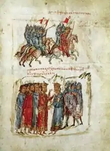 Deux miniatures de la campagne de 811