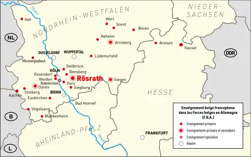 Établissements d'enseignement belges francophones dans les Forces belges en Allemagne (F.B.A.)