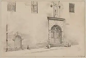 Entrée du couvent sur la rue des Fossés-Saint-Victor.