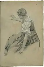 Jeune fille en dirndl, Ernst Klimt