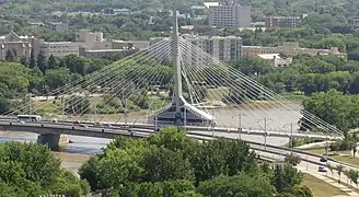Vue de la passerelle depuis le nord