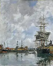 Eugène Boudin, Le Quai de Deauville (1891)