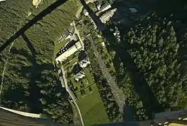 Vue de la vallée depuis le milieu du viaduc.