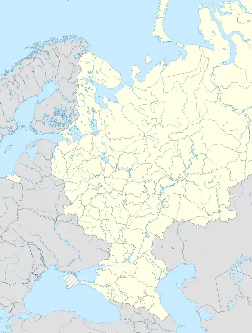 Localisation sur la carte de Russie européenne