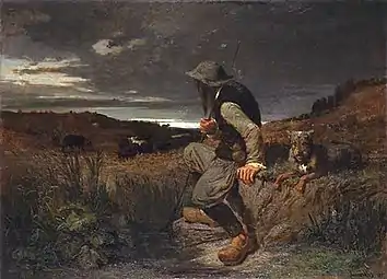 Évariste-Vital Luminais : Le pâtre de Kerlaz (1852, musée des Beaux-Arts de Quimper).