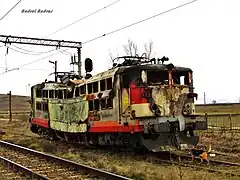 BB 25536 après un incendie à Cața, Județul Brașov, Roumanie.