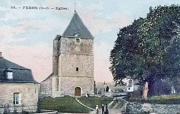 Carte postale de l'église vers 1910.