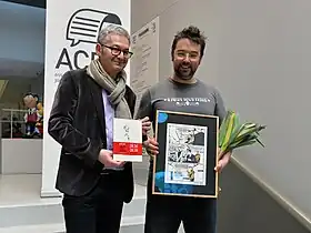 Présentation d'un exemplaire et d'un extrait de Zaï zaï zaï zaï lors du Festival d'Angoulême 2016.