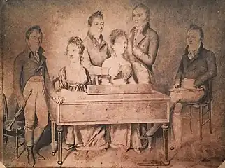 Victor, Marguerite, Alexandre, Adélaïde, Joseph, Camille Olphe-Galliard, 1807 (par Pierre-Louis Boquet), marchands drapiers.