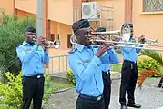 Fanfare de la police municipale ivoirienne à Abidjan
