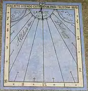 Cadran solaire de l'église Saint-Étienne.