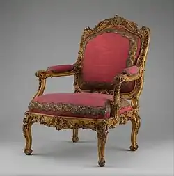 Fauteuil Louis XV à châssis