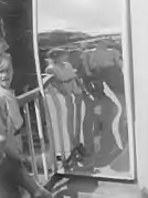 Miroir déformant au parc Belmont en 1944.