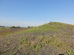 Le terril exploité.