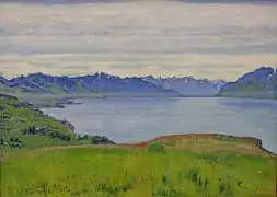 Paysage au-dessus du lac Léman (1906), Nouvelle Pinacothèque de Munich.