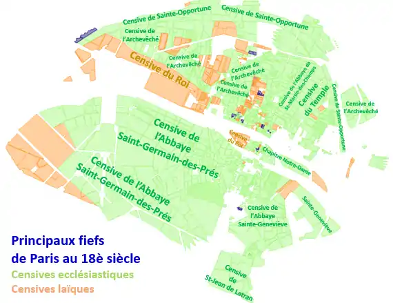 Les seigneuries de Paris au XVIIIe siècle