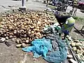 Tri des noix de coco à Porto-Novo (2019).