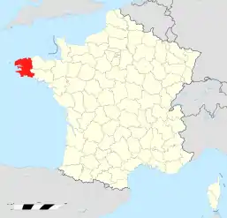 Localisation du Finistère en France