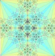 Fractale générée par une finite subdivision rule (en) pour un nœud alterné (en).