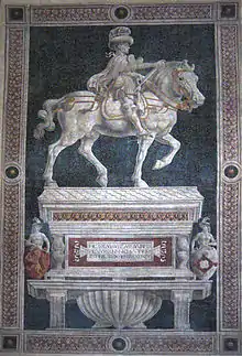 Niccolo da Tolentino représenté par Andrea del Castagno, Santa Maria del Fiore, Florence