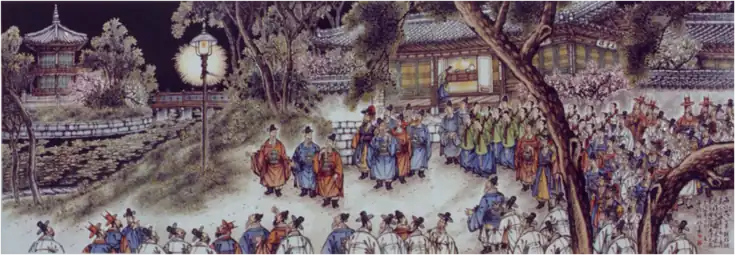 Le Kyŏngbokkung est illuminé grâce à l'électricité pour la première fois en 1887.