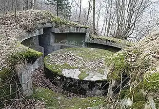Position DCA pour un canon de 20&nbsp;mm au Fort de Castels&nbsp;(de) (2014)
