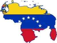 Carte du Venezuela avec la Guayana Esequiba en annexe.
