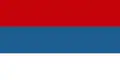 Drapeau du royaume du Monténégro entre 1910 et 1918 (variante sans les armoiries) également utilisé pendant l'occupation italienne.