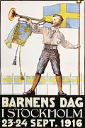 Affiche pour le Barnens dag&nbsp;(sv) (Journée des enfants).