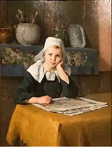 Portrait d'une jeune Bretonne (1885), musée des Beaux-Arts La Cohue de Vannes.