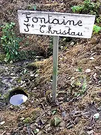 Fontaine Saint-Christau, qui a la réputation de guérir les maladies de peau.