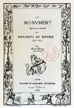 Le Monument élevé à la gloire des enfants du Rhône.