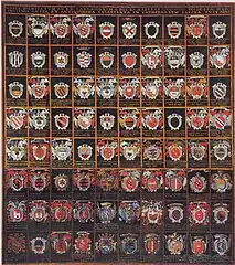 Cathédrale de Fossano, huiles sur toile représentant la "Série de canons de 1592", famille Operti