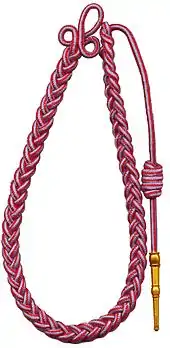 Fourragère aux couleurs du ruban de la Croix de guerre des TOE