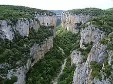 Canyon d'Arbayún depuis la route.