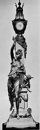 Horloge L'Amour désarmé, figures modelées par Léopold Steiner, exécutée par la maison Colin et présentée à l'Exposition universelle de 1889.