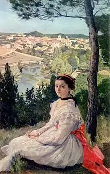 Vue de village (1868), huile sur toile, 130&nbsp;×&nbsp;89&nbsp;cm, Musée Fabre, Montpellier.