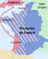 1337 :  Territoires anglais en 1337 Royaume de France Possessions des Plantagenêts en 1180