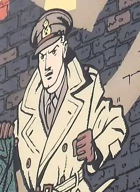 Blake sur la fresque de Bruxelles.