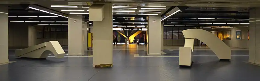 Environnement habitable, station Beaux-arts du métro léger de Charleroi.