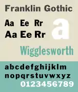 Franklin Gothic.