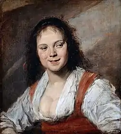 La Bohémienne, v.1628-1630, huile sur panneau, 58&nbsp;x&nbsp;52&nbsp;cm (musée du Louvre, Paris).
