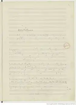 page du manuscrit.