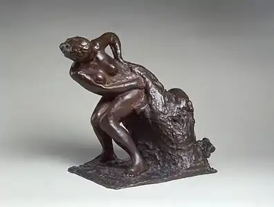 Femme assise, s'essuyant le côté gauche. (1896-1911), 35,6&nbsp;×&nbsp;35,9&nbsp;×&nbsp;23,5&nbsp;cm, New York, musée Solomon R. Guggenheim.