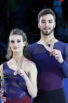 Gabriella Papadakis et Guillaume Cizeron (France), champions olympiques en 2022, champions du monde en 2015, 2016, 2018, 2019 et 2022.