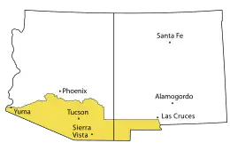 Le Territoire du Nouveau-Mexique.