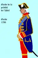 Garde de la prévôté de l'Hôtel en 1786 en grand uniforme.