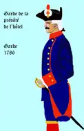 Garde de la prévôté de l'Hôtel en 1786 en petit uniforme.